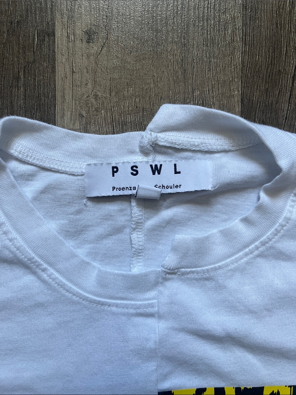 Proenza Schouler White Label Asymmetrical logo t-shirt - Picture 2 of 5